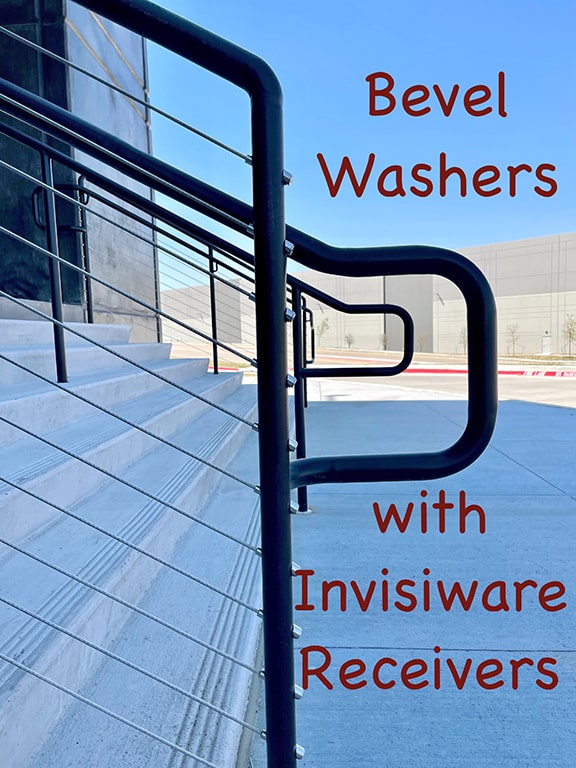 bevel washer with invisiware receiver