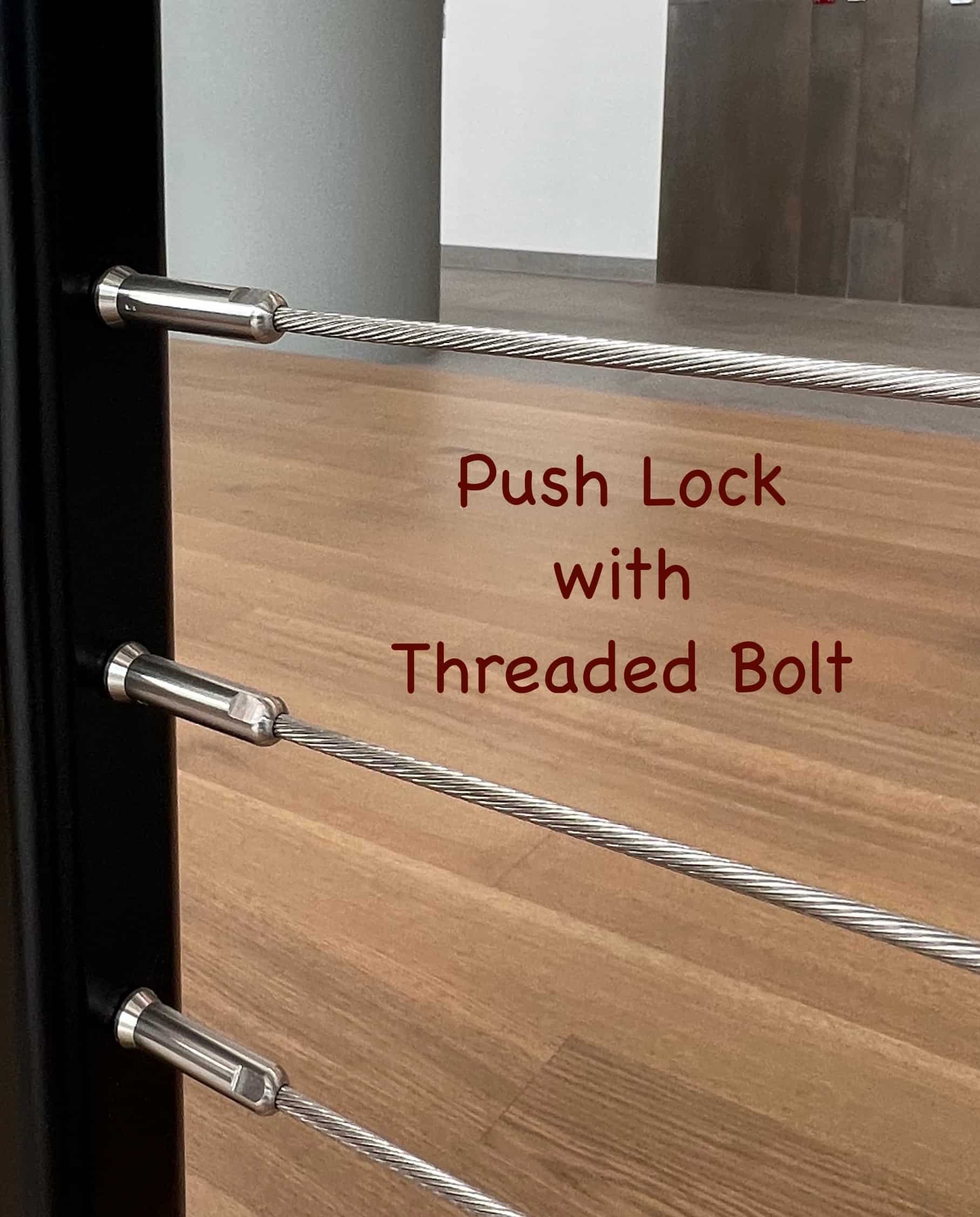 push lock with threaded bolt